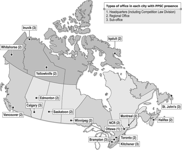 Map of PPSC offices